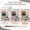 Costway Makeup Vanity Desk with Mirror and Lights Charging Station 3-Color LED Lights White/Black